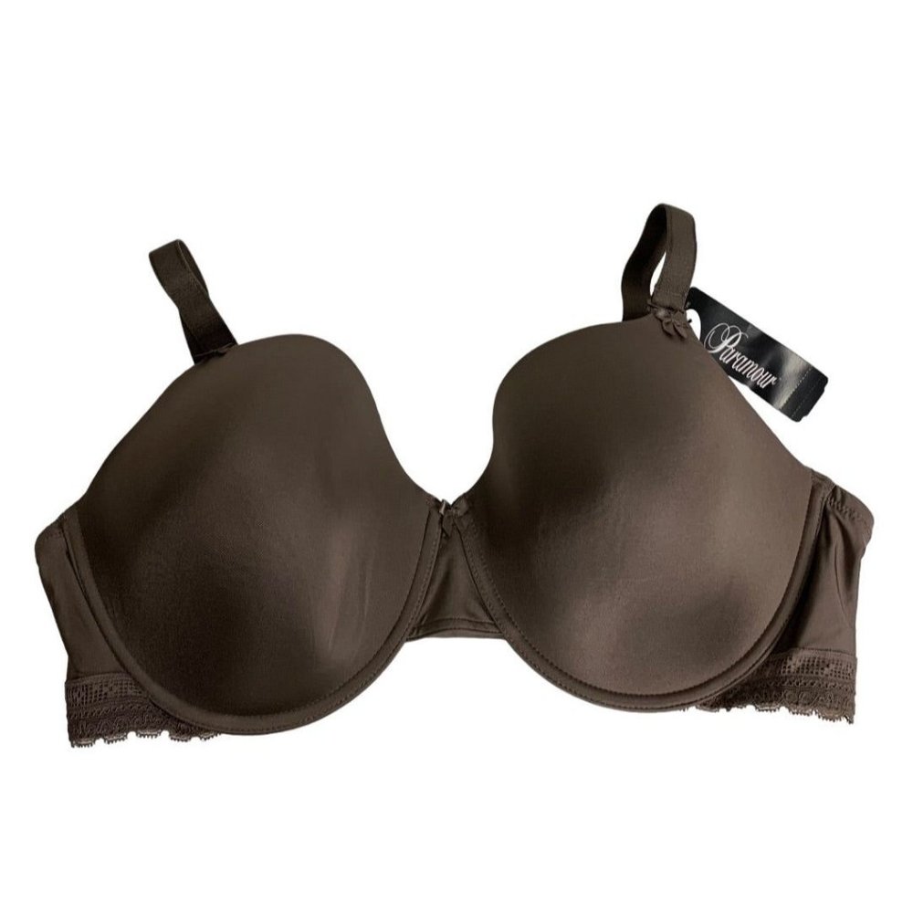 42DDD Paramour Gorgeous Contour New Paddded Underwire Bra Mink Brown 255455